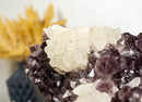 Amethyst Cluster with Flower Crystal Calcite on Metal Stand collective