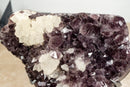 Amethyst Cluster with Flower Crystal Calcite on Metal Stand collective