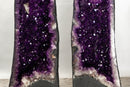 Pair of Tall Amethyst Cathedral Geodes of AAA Deep Purple Amethyst - E2D Crystals & Minerals