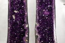 Pair of Tall Amethyst Cathedral Geodes of AAA Deep Purple Amethyst - E2D Crystals & Minerals