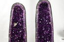 Pair of Tall Amethyst Cathedral Geodes of AAA Deep Purple Amethyst - E2D Crystals & Minerals