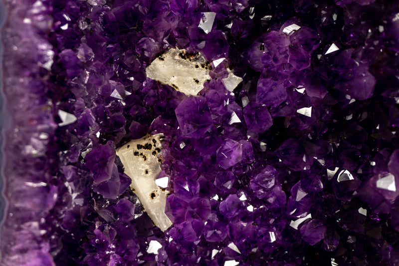 Pair of Tall Amethyst Cathedral Geodes of AAA Deep Purple Amethyst - E2D Crystals & Minerals