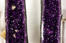 Pair of Tall Amethyst Cathedral Geodes of AAA Deep Purple Amethyst - E2D Crystals & Minerals