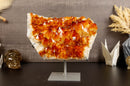 Deep Orange Citrine Flower Cluster on Stand collective