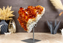 Citrine Cluster Flower with Large Orange Citrine Druzy collective