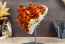 Citrine Cluster Flower with Large Orange Citrine Druzy collective