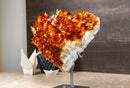 Citrine Cluster Flower with Large Orange Citrine Druzy collective