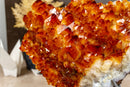 Citrine Cluster Flower with Large Orange Citrine Druzy collective