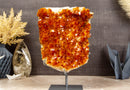 Natural Dark Orange Citrine Cluster AAA Citrine Crystal Druzy collective