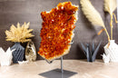 Natural Dark Orange Citrine Cluster AAA Citrine Crystal Druzy collective