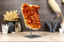 Natural Dark Orange Citrine Cluster AAA Citrine Crystal Druzy collective