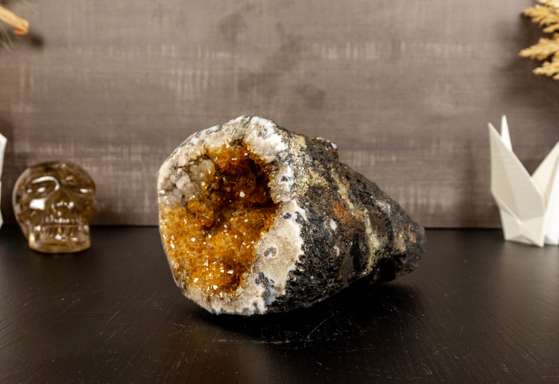 Citrine Geode Cathedral with Flower Stalactites collective