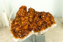 Beautiful Orange Cognac Citrine with Stalactite Flower Formations