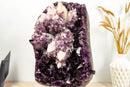 Amethyst Cluster with UV Reactive Crystal Calcite, Aaa Collector Grade Amethyst Cluster collective