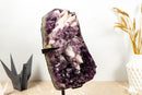 Amethyst Cluster with UV Reactive Crystal Calcite, Aaa Collector Grade Amethyst Cluster collective
