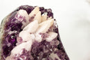 Amethyst Cluster with UV Reactive Crystal Calcite, Aaa Collector Grade Amethyst Cluster collective