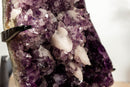 Amethyst Cluster with UV Reactive Crystal Calcite, Aaa Collector Grade Amethyst Cluster collective