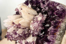 Amethyst Cluster with UV Reactive Crystal Calcite, Aaa Collector Grade Amethyst Cluster collective
