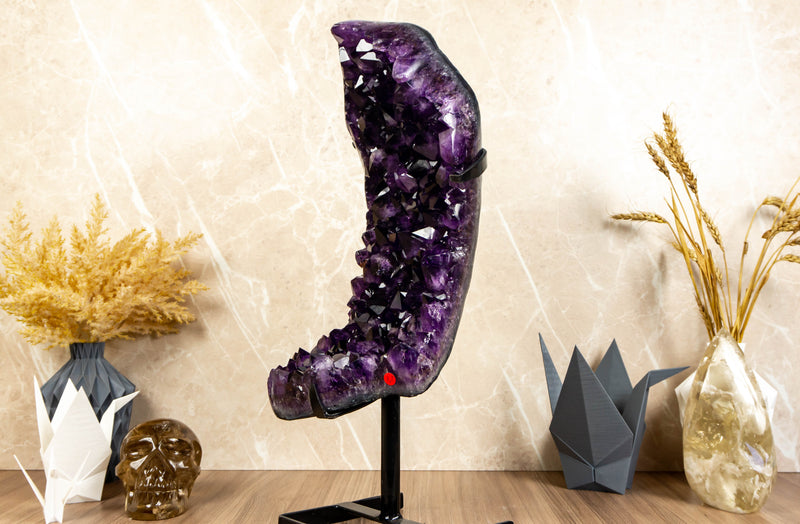 Large Amethyst Geode Cluster with AAA, Dark Purple Grape Jelly Amethyst Points collective