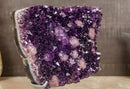 Unique Deep Dark Purple Amethyst with Crystal Calcite Inclusions collective