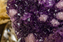 Unique Deep Dark Purple Amethyst with Crystal Calcite Inclusions collective