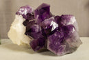 Large Amethyst & Calcite Cluster, Aaa Quality Natural Extra Deep Purple Color collective