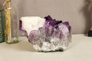 Large Amethyst & Calcite Cluster, Aaa Quality Natural Extra Deep Purple Color collective