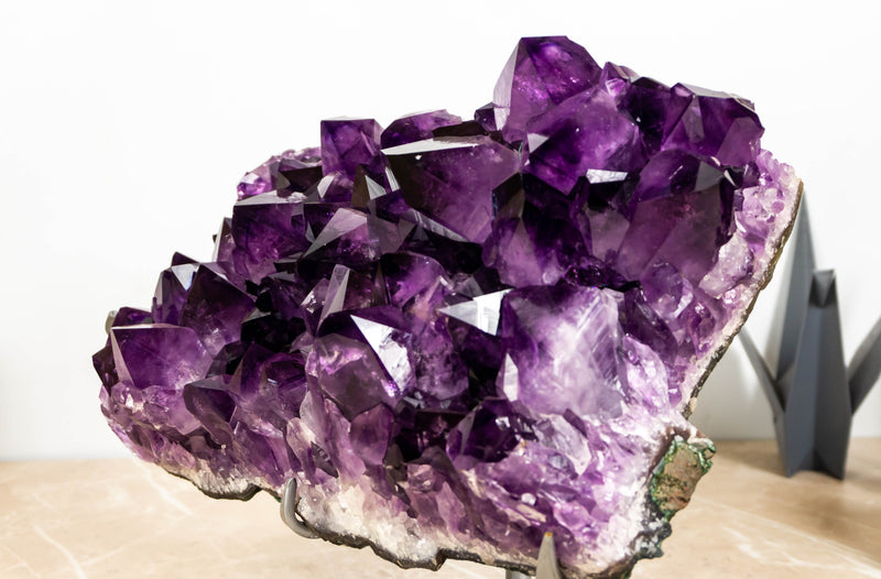 AAA Grade Amethyst Cluster with Dark Purple Druzy - E2D Crystals & Minerals