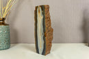 Natural Blue and White Banded Agate Geode from Brazil - E2D Crystals & Minerals