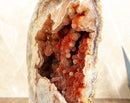 Pink Amethyst Geode with Deep Dark Red Amethyst Flowers Druzy collective