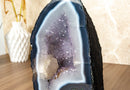 Small Banded Agate Cathedral Cave with Amethyst Druzy collective