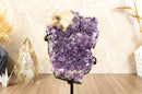 Rare Galaxy Amethyst Druzy Cluster with Calcite collective