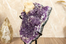 Rare Galaxy Amethyst Druzy Cluster with Calcite collective