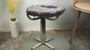 Amethyst with Blue Banded Agate Side Accent Table on Handmade Inox Base