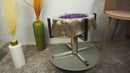 Lavender Purple Amethyst with Agate Side Table on Handmade Inox Base