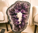 X Large Amethyst Geode Ring Slice on Rotating Display, Aaa Grade collective