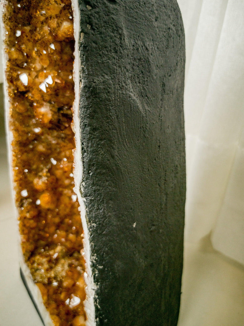 Large Citrine Cathedral Geode of Super Extra Quality, Deep Orange Citrine Color collective