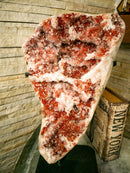 Aaa Pink Amethyst Geode with Red and Pink Amethyst Druzy, Rare collective