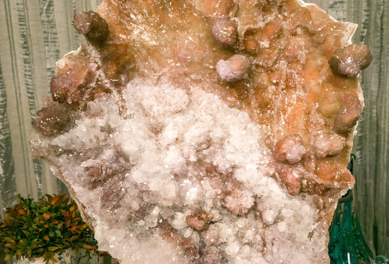 Pink Amethyst Slab with White and Pink Amethyst Druzy of Collection Quality collective
