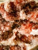 Aaa Pink Amethyst Geode with Red and Pink Amethyst Druzy, Rare collective