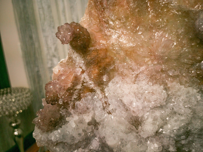 Pink Amethyst Slab with White and Pink Amethyst Druzy of Collection Quality collective