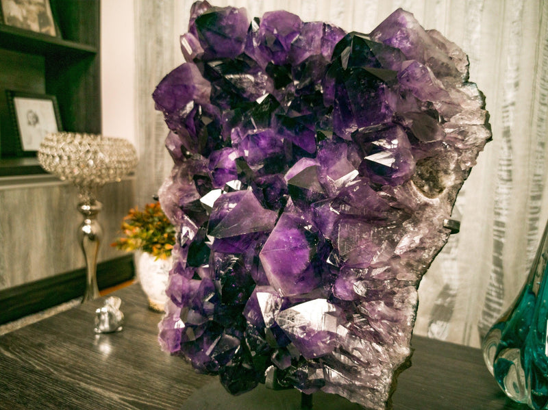 Amethyst Cluster with Extra Large and Deep Purple Amethyst Points, Aaa Quality collective