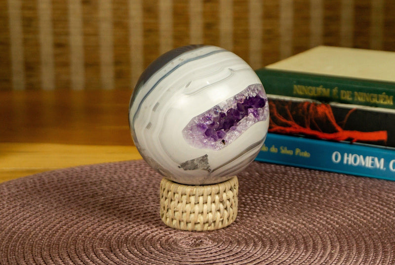 Lace Agate Sphere, Banded Agate Crystal Ball collective