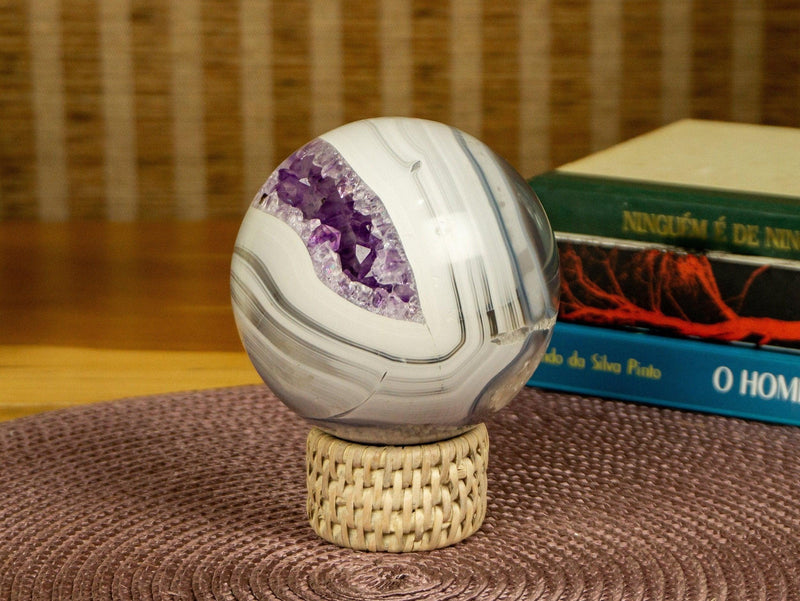 Lace Agate Sphere, Banded Agate Crystal Ball collective