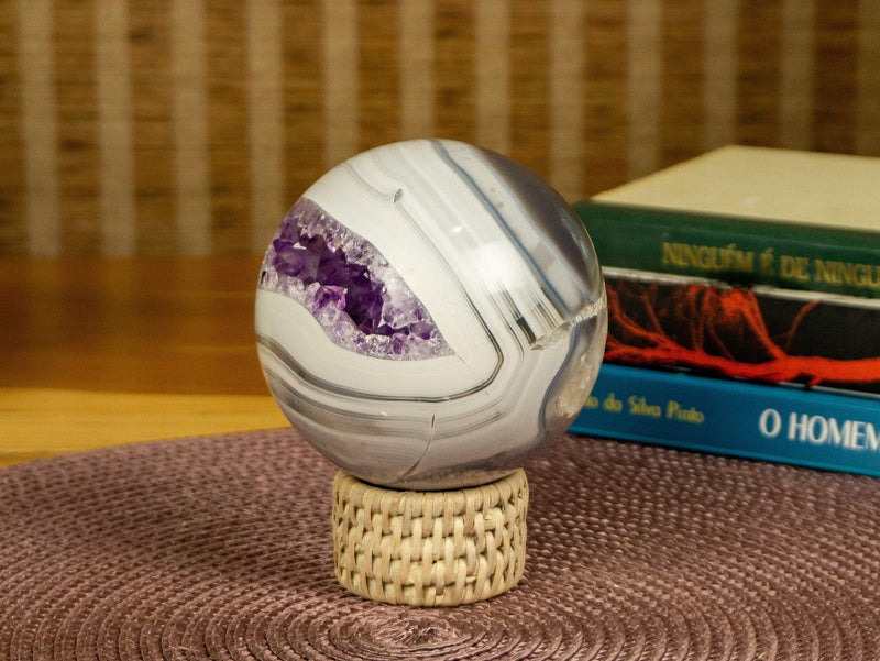 Lace Agate Sphere, Banded Agate Crystal Ball collective