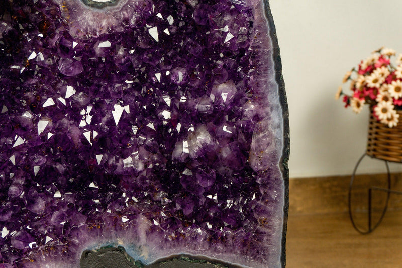 Amethyst Cathedral Twin Geode, AAA Quality, Deep Purple Amethyst - Extra Large and Tall Amethyst Twin Geode - Ethically Sourced - 30Kg 67lb collective