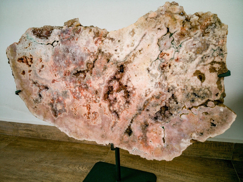Pink Amethyst Geode Slab with Pink and Red Amethyst Druzy, X-Large collective