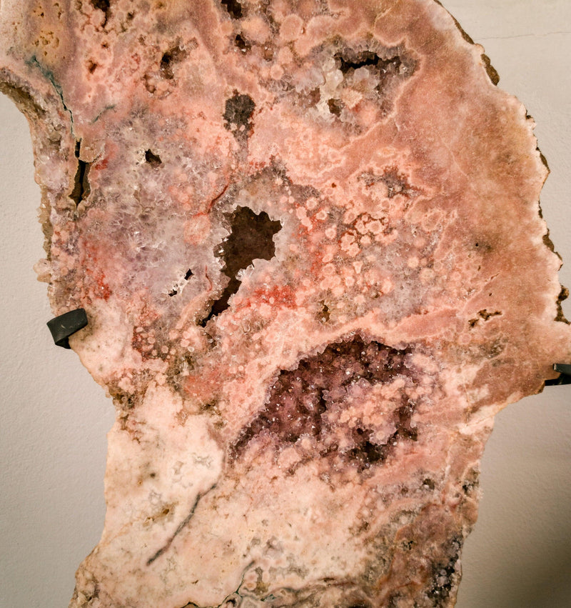 Tall Pink Amethyst Geode with Red and Pink Amethyst Druzy collective