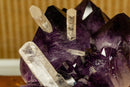 Amethyst Cluster with Large Crystal Calcite, Deep Purple, Aaa Collection Quality collective