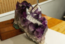 Amethyst Cluster with Large Crystal Calcite, Deep Purple, Aaa Collection Quality collective
